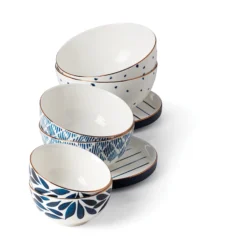 Lenox Blue Bay Luna 8-Piece Nesting Dinnerware Set - Elegant Dinnerware for Modern Dining -lenox Sales Store 893845 w16