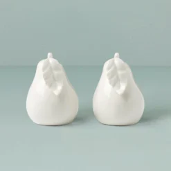 Lenox Wicker Creek Pear Salt & Pepper Set - Elegant Dinnerware Accessories