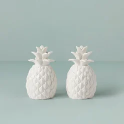 Lenox Wicker Creek Pineapple Salt & Pepper Set - Elegant Dinnerware Accessories