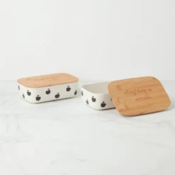 Kate Spade Apple Toss Containers with Lids - Stylish Kitchen Storage Solution