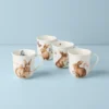 Lenox Butterfly Meadow Bunny 4pc Mugs Set - Elegant Dinnerware Collection -lenox Sales Store 894154 W10