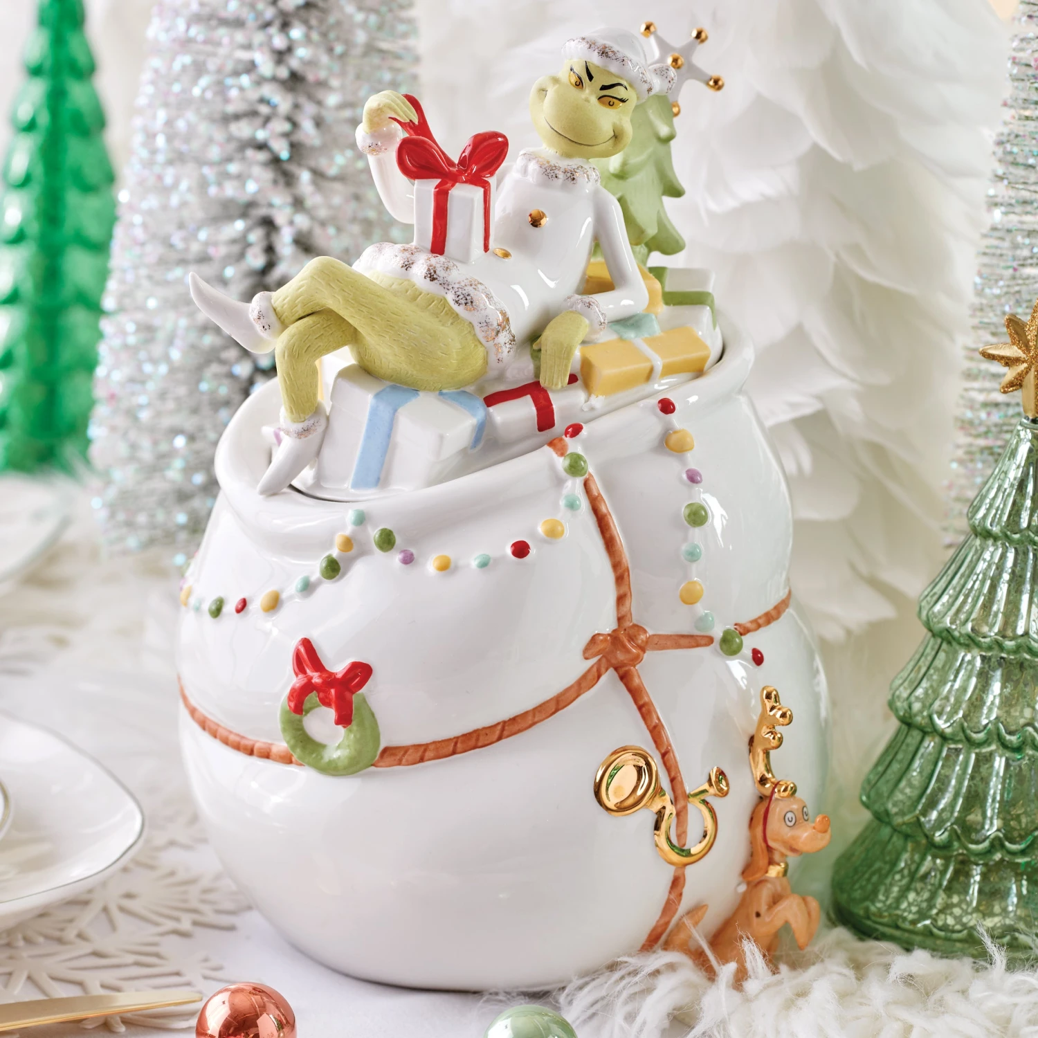 Lenox Merry Grinchmas Cookie Jar - Festive Kitchen Decor 4 Lenox Merry Grinchmas Cookie Jar - Festive Kitchen Decor - Image 2