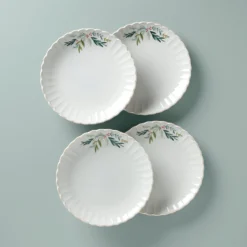 Lenox French Perle Berry Dinner Plates, Set of 4 - Elegant Dinnerware for Stylish Dining