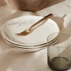 Lenox Oyster Bay 12-Piece Dinnerware Set - Elegant Porcelain Dinner Plates, Salad Plates, and Bowls -lenox Sales Store 894223 w12