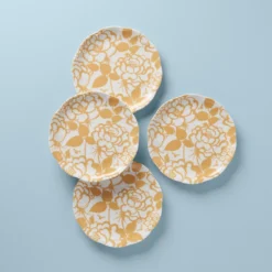 Lenox Butterfly Meadow Cottage 4-Piece Accent Plates - Elegant Dinnerware Set