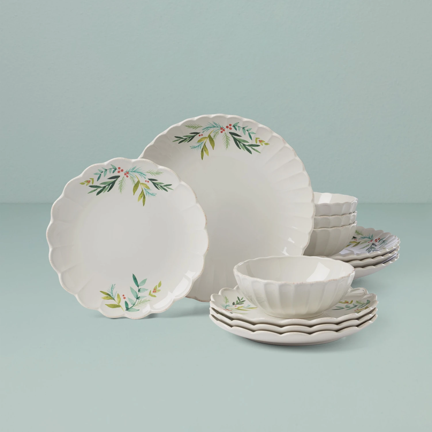 Lenox French Perle Berry 12-Piece Dinnerware Set - Elegant Serving Plates, Bowls & Mugs 3 Lenox French Perle Berry 12-Piece Dinnerware Set - Elegant Serving Plates, Bowls & Mugs
