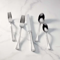 Lenox Portola 65-Piece Flatware Set - Elegant Stainless Steel Flatware for Everyday Dining